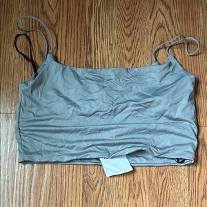 forever 21 Gray Spaghetti Strap Crop Top